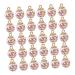 Lalafina 30st mini sequin ball Christmas tree decoration miniature messages bottle Christmas trailer Small ball rings clear bottle trailer Road stones homemade plastic