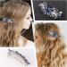 WLLHYF Blue Vintage Rhinestone Flower Hair Clip - Luxury Jewelry Design Barrette for Women and Girls - Buy Online on GoSupps.com
