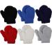 Jupsk Toddler Mitten Winter Warm Knitted Coral fleece Gloves Magic Stretch Gloves for Baby Boys and Girls 1-4 Years Old 6 Pairs