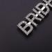 Minkissy Rhinestone Letter Bobby Pins - 2pcs Wedding Crystal Hair Barrettes (Silver) - Buy Online on GoSupps.com