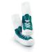 Mocc Ons moccasin washable leather sole slipper socks (12-18 Months Sneaker Turquoise) 12-18 Months Sneaker Turquoise