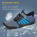 WateLves Water Shoes - Quick-Dry Aqua Socks for Beach, Pool, Surf, Yoga - 12 Women/10.5 Men - Blue Gray - Buy Online on GoSupps.com