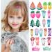 Volumoon 100Pcs Cartoon Clips Cute Hair Clips Girl Hair Clips Small Animal Colorful Metal Snap Barrettes Little Hairpin Hair Accessories Plastic Cartoon Clips for Toddlers Kids Girls - Buy Online on GoSupps.com
