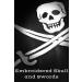 Pirate Flag - 3X5 Ft Outdoor Nylon Jolly Roger Banner Double Sided Embroidery, Brass Grommets, Boat Use | Calico Jack Style - Buy Online on GoSupps.com
