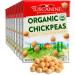 Tuscanini Organic Chickpeas 13.4oz (8 Pack) | Ready to Eat | Plant Based Protein | Premium Product of Italy | For Salads Stews and Dips