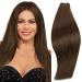 Runatur real hair brown to sew brown remy human hair 45cm treat real hair brown extensions 100g smooth real hair treat extensions brown color #4 45cm 2-trusts #4