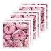 ALAZA Wash Cloth Set Pink Rose & Flower - Pack of 6 Cotton Face Cloths Highly Absorbent and Soft Feel Fingertip Towels(236br3a)