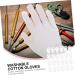 Ipetboom 12 Pairs Washable Cotton Gloves Sleep Gloves Jewelry Inspection Gloves Womens Glives Ladies Watches Working Gloves Shoelace Charms Womans Elastic Cotton Gloves Thicken Coin White 21x11x7cm - Buy Online on GoSupps.com