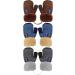 ZHANMAI Toddler Winter Mittens Gloves - 3 Pairs for Boys and Girls | Warm Infant Knit Mittens in Black, Royal Blue, Brown - Buy Online on GoSupps.com