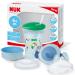 NUK 3-in-1 drinking cup set with trainer cup batch cup (6+ months) Magic Cup 360 drinking cup (8+ m) & action cup drinking bottle children (12+ m) |230 ml |BPA-free |Green Leopard boys (blue) single