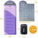 Camping Sleeping Bag - 32 Sleeping Bags for Cold Weather Camping - Adults, Kids, Teens - 3-4 Season Warm Sleeping Bag - Camping Gear for Outdoors - Dark Purple & Light Purple - Buy Online on GoSupps.com