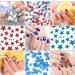 9 Sheet Star Nail Art Stickers Decals with Tweezers - Holographic Nail Glitter Sequins in Red, Silver, Blue - Laser Nail Art Flakes for Stunning Nails - Buy Online on GoSupps.com