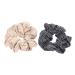 axy XXL Scrunchie Hair Tie Set - 2x Fabric Hair Ties Ponytail Holder Ponytail Holder Hairpiece Hairband Scrunchies Double Pack (Set 1)