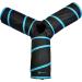 Purrfect Feline 3-Way Cat Tunnel and Crinkle Toy with Ball - Interactive Cat Toy for Indoor Cats, Ferrets, Rabbits, and Small Dogs - Large Blue - Buy Online on GoSupps.com