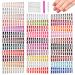 769PCS Assorted Colored Fake Nails Medium Length Press on Nails EBANKU 32 Colors Fake Nails Short Square French False Full Nail Tips Acrylic Nail for Women Girl
