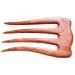 MaryCrafts Wooden Rosy Simple Hair Comb  Hair Pin  4 Prongs Hair Fork  Hair Accessory Handmade 5