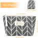 3 PCs Canvas Cosmetic Bag Set | Zippered Portable Make-Up Bags for Travel & Outdoor Activities - Buy Online on GoSupps.com