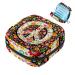 Menstruation pad bag with zipper women's napkin bag tampons collective bags for women and girls (hippie flowers peace symbol)