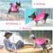 Malier Dog Life Jacket | Ripstop Dog Vest with Rescue Handle | Reflective Shark Design | Adjustable Straps | Pink | Large Size - Buy Online on GoSupps.com