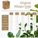 TUMELO Original Aleppo Soap 200g 95% Olive Oil 5% Laurel Oil + Soap Pouch - Handmade Olive Oil Soap - Natural Soap - Solid Hair Soap/Shower Soap - Buy Online on GoSupps.com