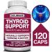 Thyroid Support Supplement with Iodine - 120 Capsules for Body Mass, Energy, and Focus - 14 Natural Vitamins - Buy Online on GoSupps.com