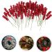 ABOOFAN 50pcs Flower Garland Fake Berry Stem Artificial Xmas Berry Stem Artificial Berry Christmas Tree Decor Christmas Berry Picks Artificial Berries Stems Red Fruit Branch - Buy Online on GoSupps.com