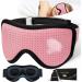 Musicozy 3D Breathable Silk Sleep Mask for Men and Women - Light Blocking Eye Cover for Travel, Office, Nap - Pink & Purple 2 Pack - Buy Online on GoSupps.com