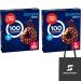Fiber One 100 Calorie Donuts Chocolate 3g Sugar 92g (pack of 2) bundle with Snack Scout Lunch Bag