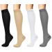 Feifanshop 4 pairs compression stockings Trombose trunecrues compression socks support stockings travel socks unisex sport multicolored S/M (EU 35-39)