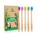 EcoShoots Adults Bamboo Toothbrushes with Firm Bristles | Family Pack of 5 Natural Bamboo Toothbrush | Eco-Friendly Natural Wooden Toothbrush | Organic Biodegradable Handle | BPA Free Tooth Brushes Firm 5 Pack