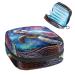Purple Galaxy Turtle Sanitary Napkin Storage Bag Feminine Menstrual Cup Pouches Nursing Pad Holder Tampon Bags Portable Period Bag for Women Teen Girls 1Pcs Multi-colored 14