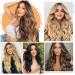 MaopaoBeauty 20 Clip in Curly Hair Extensions - 4PCS Natural Thick Hair Pieces (Reddish Brown Mixed Ash Blonde) - Buy Online on GoSupps.com