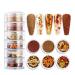 Golden Fall Nail Art Glitters Maple Leaf Nail Sequins Set of 6 Jars Autumn Leaves Nail Art Decorations Accessories 3D Maple Leaves Nail Decals Holographic Fall Leaves Glitters for Women Manicure