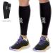 Modetro Sports Calf Compression Sleeve for Men Women 2 Pack Calf Support for Running Fitness and Shin Splints Footless Leg Socks for Torn Muscle Pain Relief (Black S) S ( 1 Pair ) Black