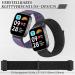 Shop BTTNG Adjustable Breathable Nylon Bracelet for Xiaomi Redmi Watch 3 Active - Unisex Sport Solo Loop Replacement in Deep Black + Reflective Black - Buy Online on GoSupps.com