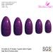 Buy Bling Art Purple Gel Stiletto Almond False Nails - 24 Long Tips with Glue | International Shipping Available - Buy Online on GoSupps.com