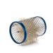 Ponik's Professional metal curlers wire curlers with bristles - 40 mm - 6 pieces - bristle curler set hair curlers blue 40 mm