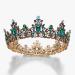 SWEETV Queen Crown for Women - Jeweled Baroque Wedding Tiara & Costume Accessory in Green - Buy Online on GoSupps.com