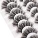 Veleasha Fluffy Wispy Faux Mink Eyelashes - Criss-Cross 10 Pairs Pack - Best False Lashes for Women - Buy Online on GoSupps.com