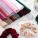 12 Pieces Velvet Hair Scrunchies Making Kit - 12 Colors with Elastic Hair Bands for DIY Hair Accessories - Great for Women and Girls - Buy Online on GoSupps.com