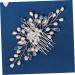 Angoily Bridal Pearl Comb Bride Headpiece Pearl Tiara Barrettes for Girls Bride Hair Comb Bride Hair Clip Headdresses Hair Clips Rhinestone Women's European and American Hair Accessories - Buy Online on GoSupps.com