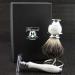 Mens Shaving Kit with Double Edge Safety Razor Brush and Brush Stand Perfect Set