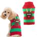 Hrttsy Christmas dog sweater winter warm dog cat sweater clothing pet costume puppy sweater pullover clothing for small medium -sized dogs big dog pet sweater small red green red nose