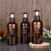 Amber Plastic Shampoo and Conditioner Dispenser Set - 3pcs 16.9oz/500ml Refillable Pump Bottles for Shower Body Wash - Bathroom Container Kit - Buy Online on GoSupps.com