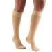 Truform 20-30 mmHg Compression Stockings for Men and Women Knee High Length Dot Top Closed Toe Beige Small Beige (Closed Toe) Small (1 Pair)