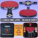 MaxMVMT Ping Pong Paddle Set of 4 - Carbon Fiber 7 Ply Rackets - 2 Wristbands - 8 Balls - 1 Rubber Cleaner Sponge - Premium ITTF Approved Rubber - Complete 4 Player Table Tennis Setup - Carry Case - Buy Online on GoSupps.com