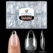 Short Almond Fake Nails 360pcs Soft Gel Pre-Shaped Acrylic Nail Tips Half Matte Full Cover Clear Gelly Press on Flase Nail Tips for Extension Nail Manicure Home DIY 12 Sizes Gelly Tips A-ShortAlmond