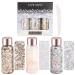 Risvowo glitter face 3 pieces of glitter gel body glitter festival accessories women glitter gel for face hair lips nails make-up vacation party (silver gold white)