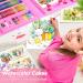 Soucolor 283 Piece Art Supplies Drawing Set with Easel, Pads, Coloring Book - Ideal Arts and Crafts Gift for Kids and Beginners - Pink Case - Buy Online on GoSupps.com