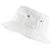 Bucket Hat - Unisex 100% Cotton & Denim UPF 50 Packable Summer Travel Beach Sun Hat Small-Medium White